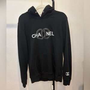 CHANEL Black Hoodie Sweater